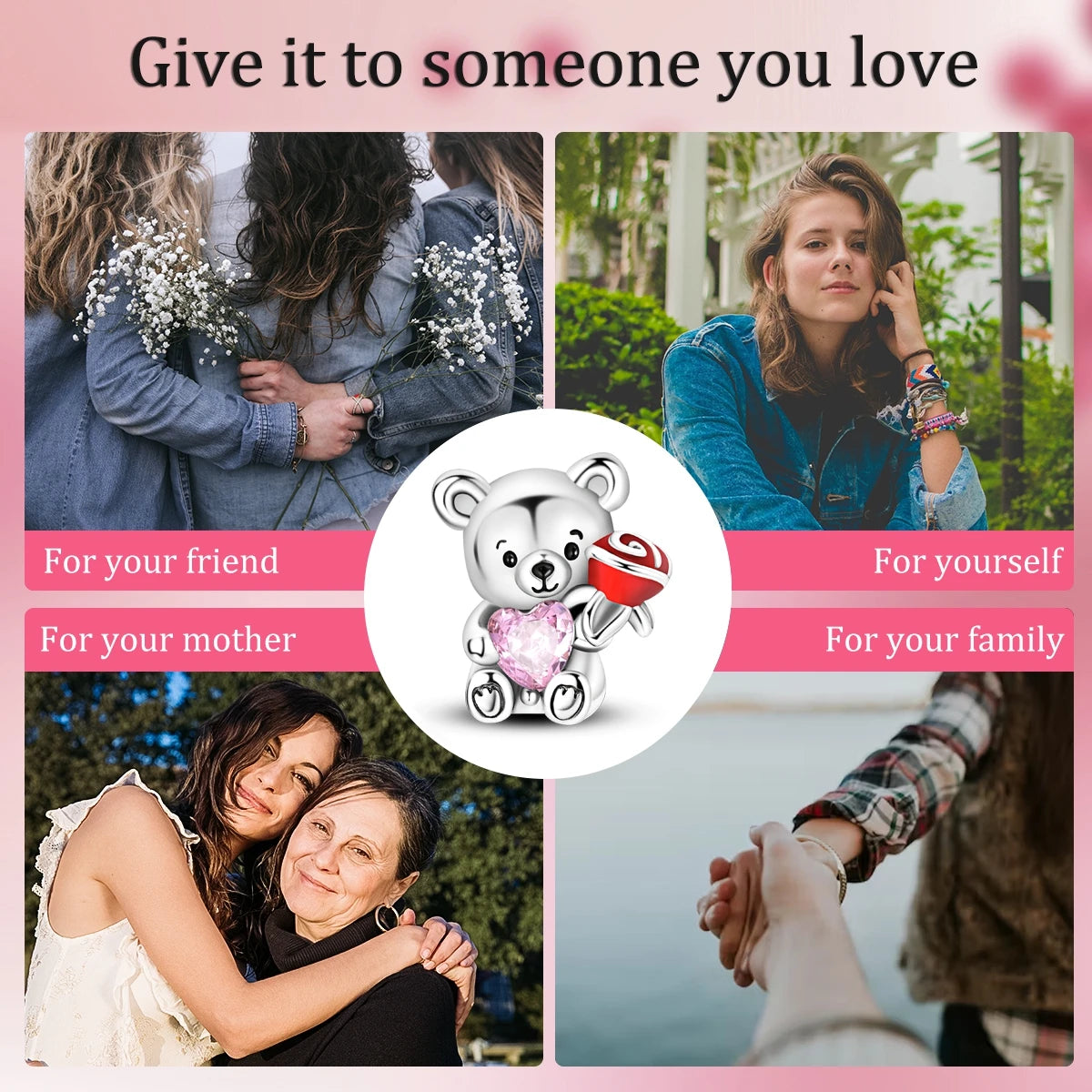 925 Silver Plated Firefly Pizza Cake Charms Fit Original Pandora Bracelet Making Fashion Jewelry