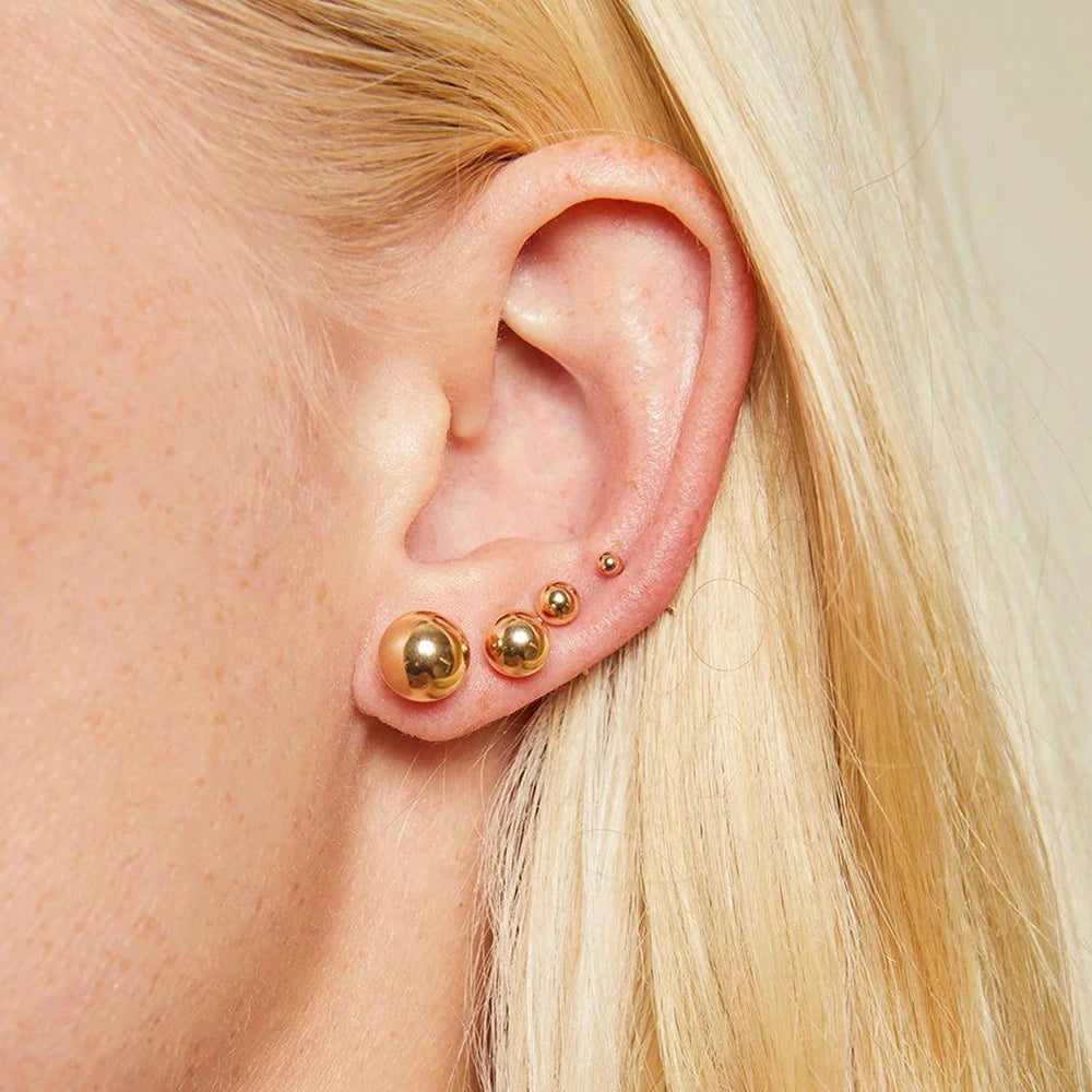 e-Manco Pierced Allergic Stud Earrings for Women Stainless Steel Small Geometric Earrings Wholesale/Dropshipping Fashion Jewelry