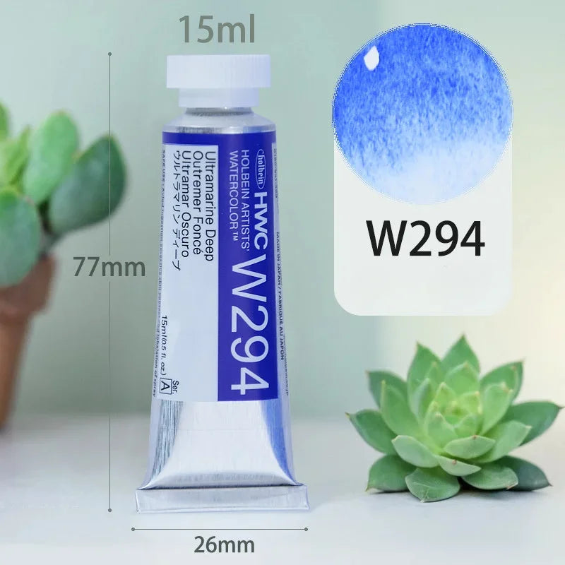 15ml Holbein Liquid Tube Packaging Watercolor Pigment Art Students Outdoor Sketch Speciality Painting Colored Fill Materials