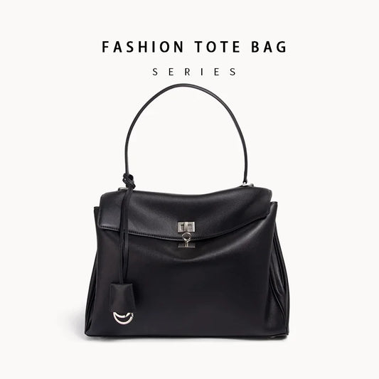 Premium Cow Leather Rodeo Bag High-end Feel Fashionable Kelly Bag Light Luxury Large Capacity Leather Shoulder Crossbody Women's