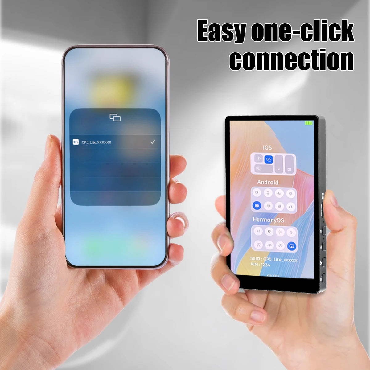 Wireless Magnetic Mount Vlog Selfie Monitor Screen Phone Rear Camera Selfie WiFi Bluetooth Connection for Selfie Live Vlog