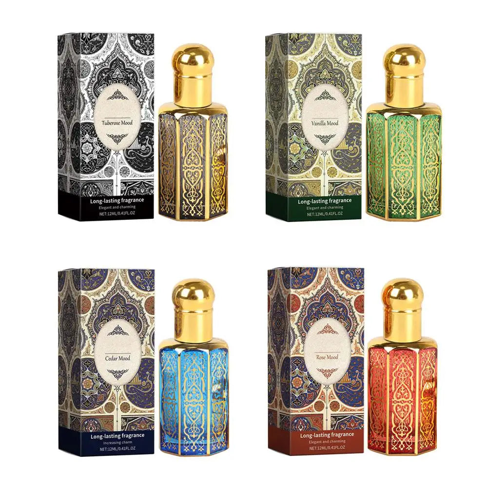 Arabian Perfume Men Charming Perfumes Women Long Lasting Personal Mist Oil Fragrance 4 Smells Stylish Perfume For Hair And Body