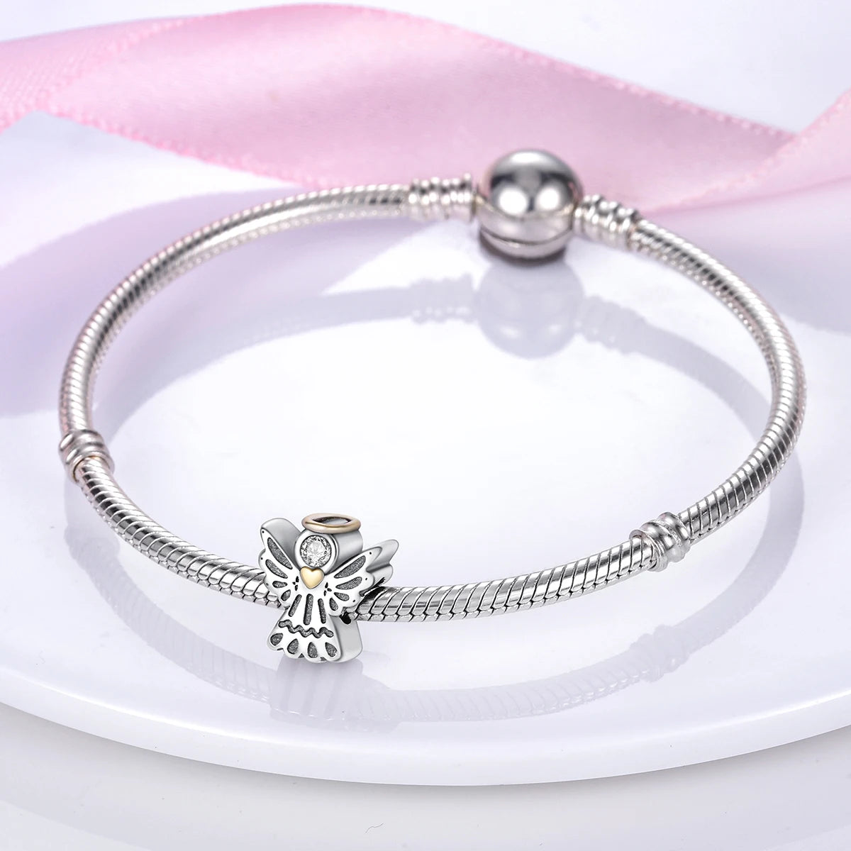 925 Silver Plated Firefly Pizza Cake Charms Fit Original Pandora Bracelet Making Fashion Jewelry