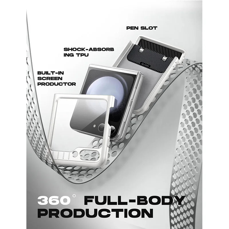 I-BLASON For Samsung Galaxy Z Flip 5 Case 5G (2023) Journey Full-Body Rugged Case with Built-in Screen Protector & Kickstand