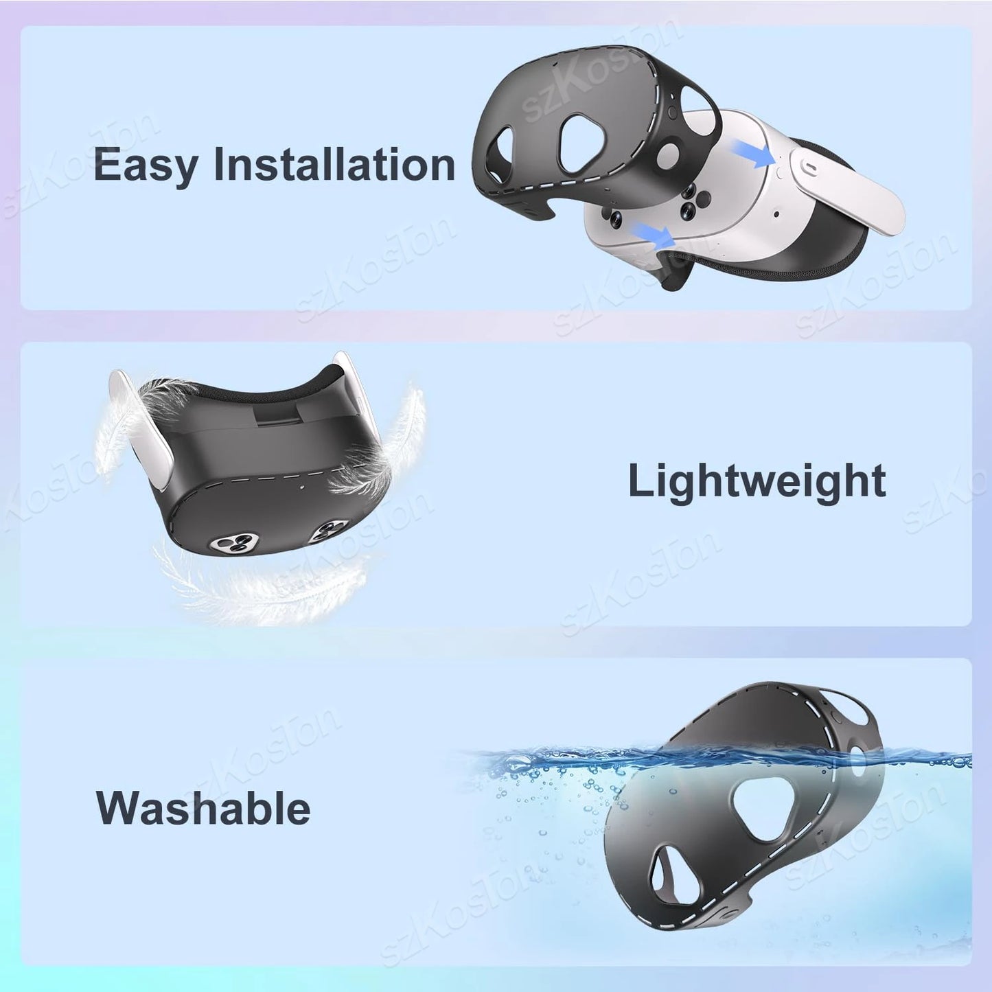 for Meta Quest 3S VR Headset Host Silicone Protective Cover Anti-Scratch Dust-Proof Case for Meta Quest 3s Accessories