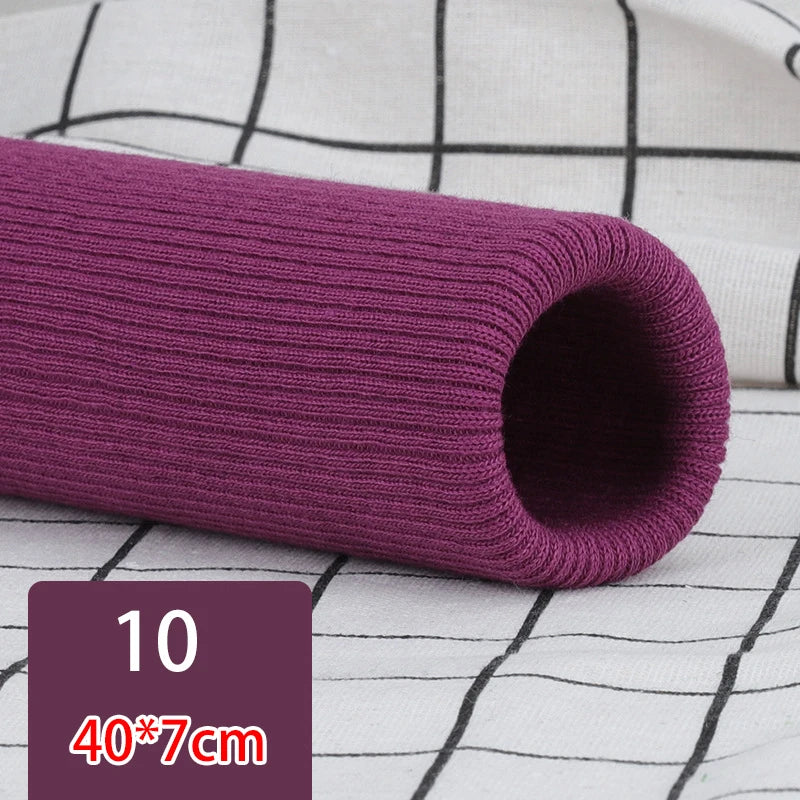 40cm Elastic Rib Cuffs Knitted Fabric Sweater Garment Cuffs Trouser Legs Seamlessly Repair Lengthening Sewing Accessories