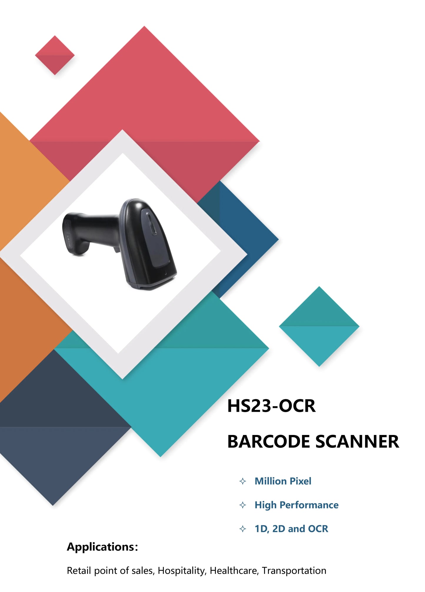 2D/1D OCR Barcode Scanner Handheld Portable Wired/Wireless Bluetooth With Base MRZ PDF417 Data Matrix for Passport Identity Card