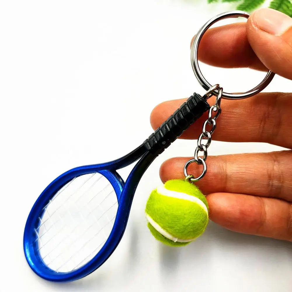 Keychain Key Chain Pingpong Bat Ball Table Tennis Racket Car Decor Ring Gift