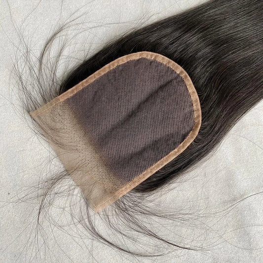 Straight Lace Closure Only Straight Human Hair Real HD Transparent Lace Frontals 4x4 Lace Closure Straight 100% Human Hair  Remy