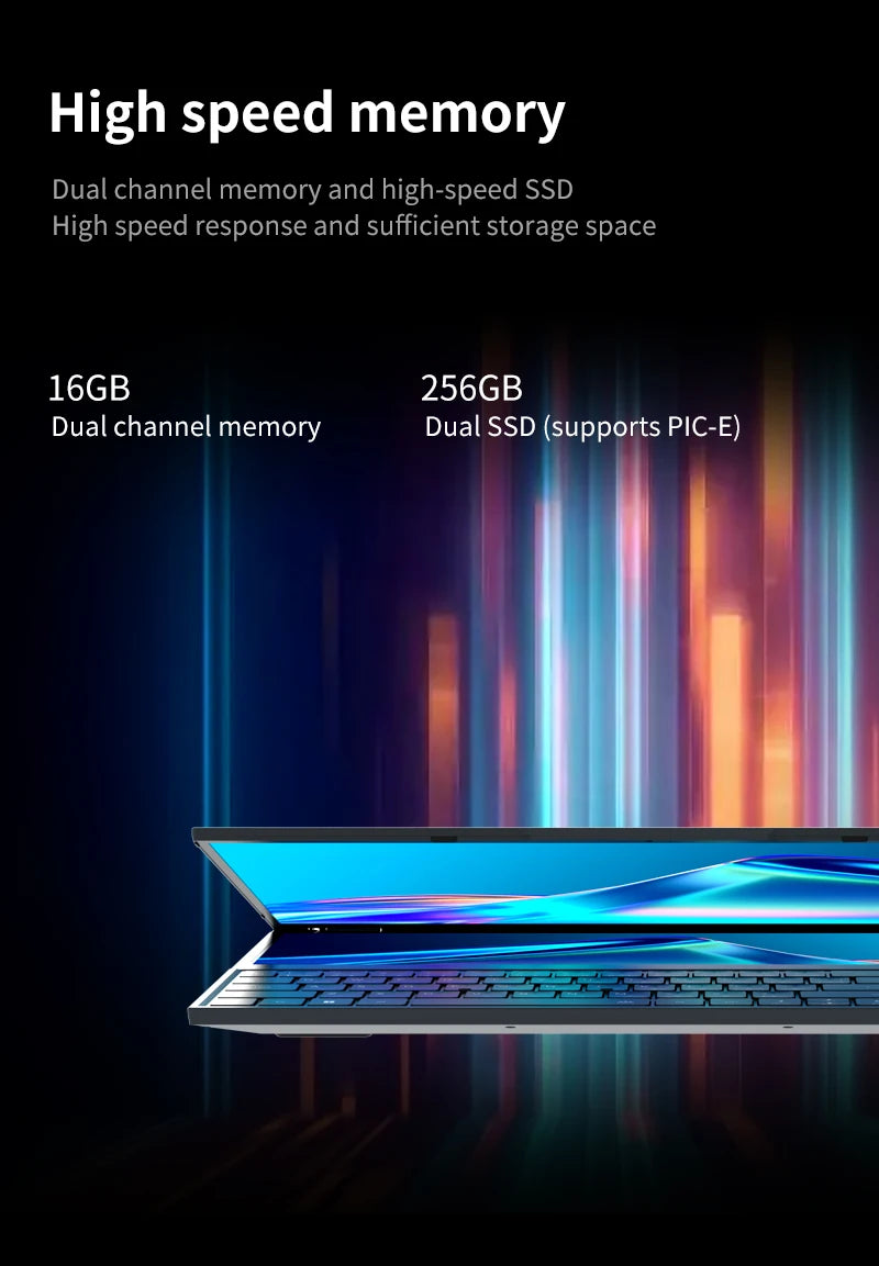 Topton Dual Screen Gaming Laptop 16 Inch IPS + 14'' Touch Intel i9-10885H I7-10750H Max 64GB 4TB Slim Notebook Gamer PC Computer