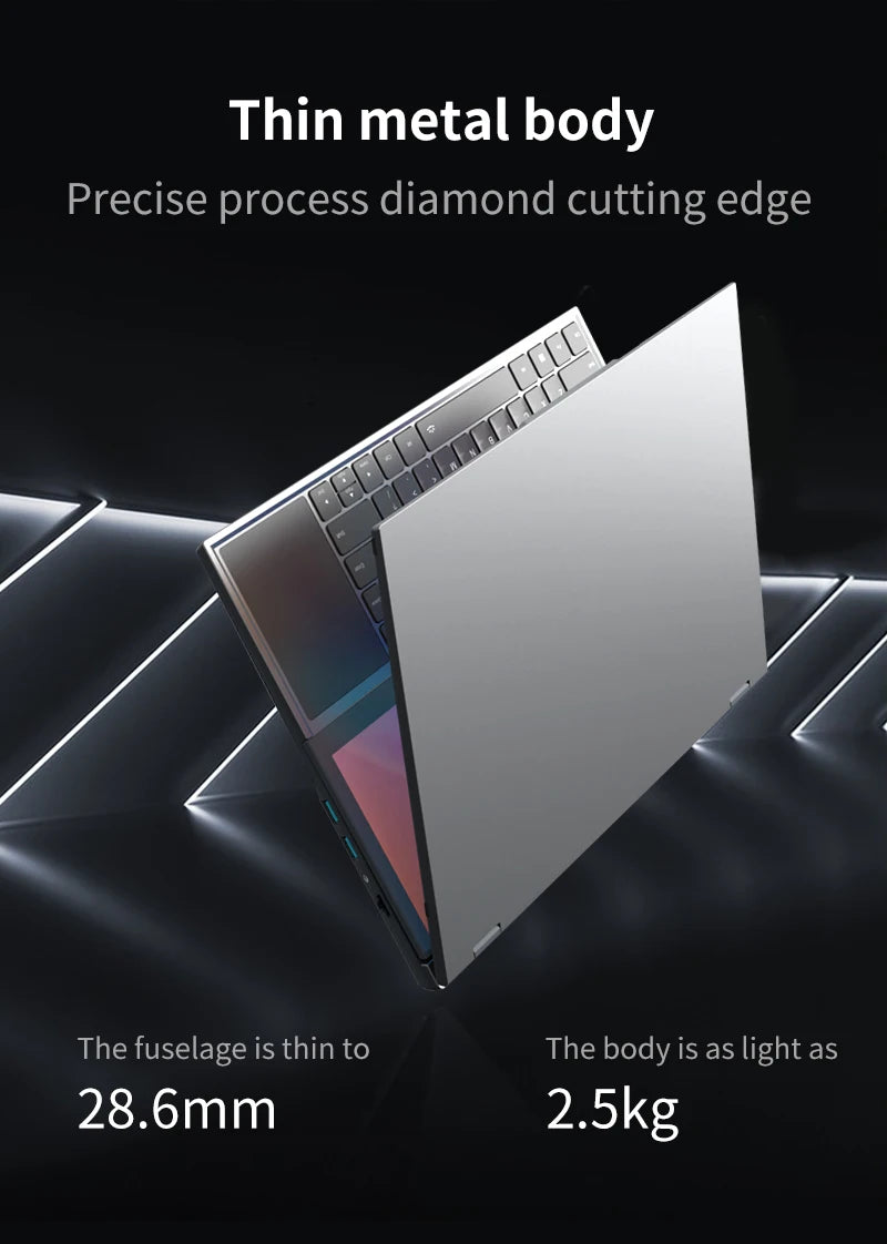 Topton Dual Screen Gaming Laptop 16 Inch IPS + 14'' Touch Intel i9-10885H I7-10750H Max 64GB 4TB Slim Notebook Gamer PC Computer