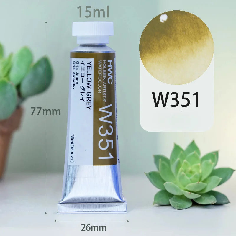 15ml Holbein Liquid Tube Packaging Watercolor Pigment Art Students Outdoor Sketch Speciality Painting Colored Fill Materials