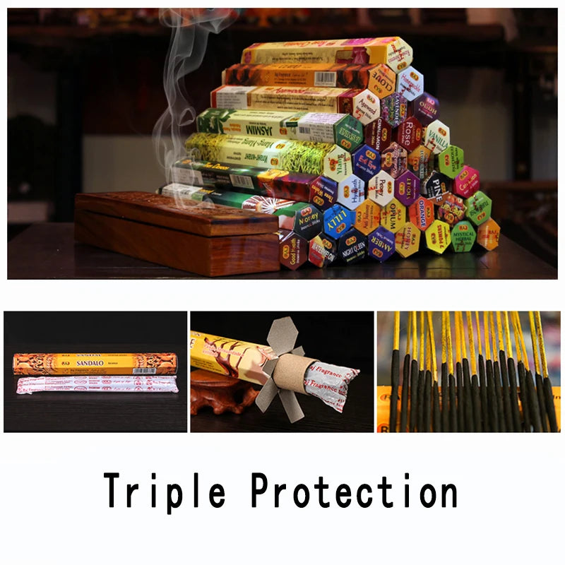 YXYMCF India Sandalwood Incense Sticks Meditation Lavender Sage Palo Santo Tibetan Line Incense Aromatherapy Lasting Fragrance