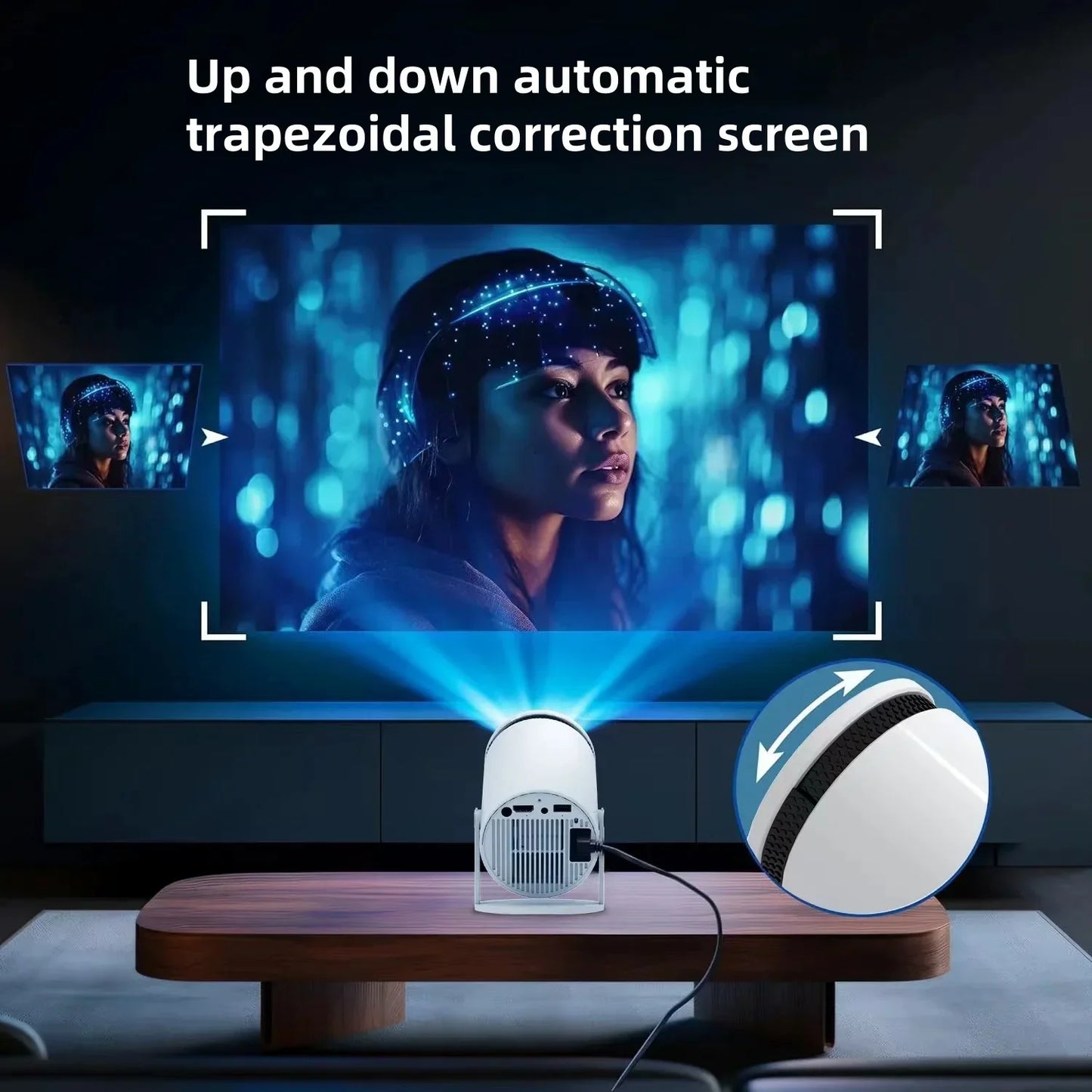 Salange-P30 Projetor LED de Home Theater, Estilo Livre, HDMI, USB, Adequado para Samsung, Xiaomi, IOS, Telefone Android, 720P, E