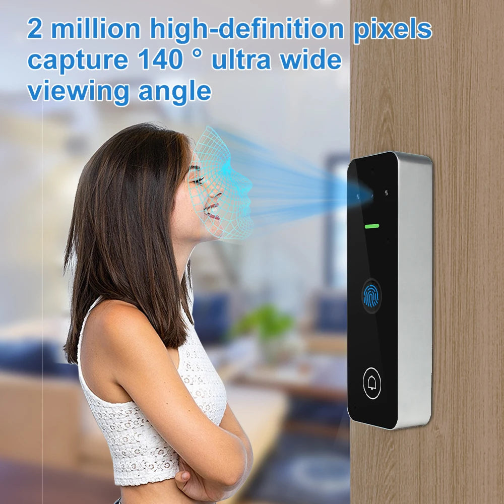 Wifi Tuya Smart Access Control Video Doorbell Camera System Digital Electronic Lock Coder Digitcode Fingerprint Lock Keyboard