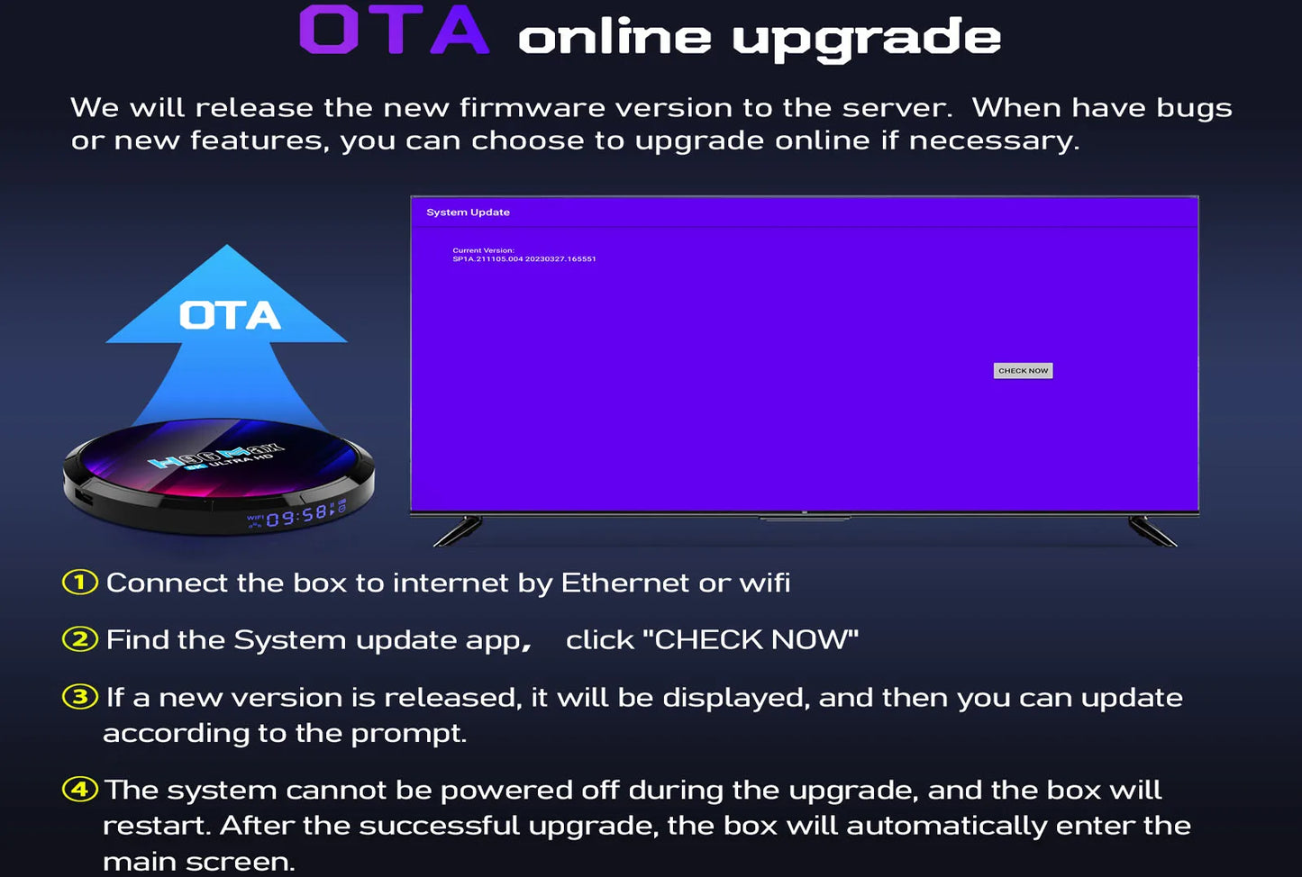 Android 13 Smart TV Box H96 Max RK3528 Quad-core WIFI6 BT 5.0 8k UHD Output 100M/LAN Smart Set Top Box Streaming Media Player