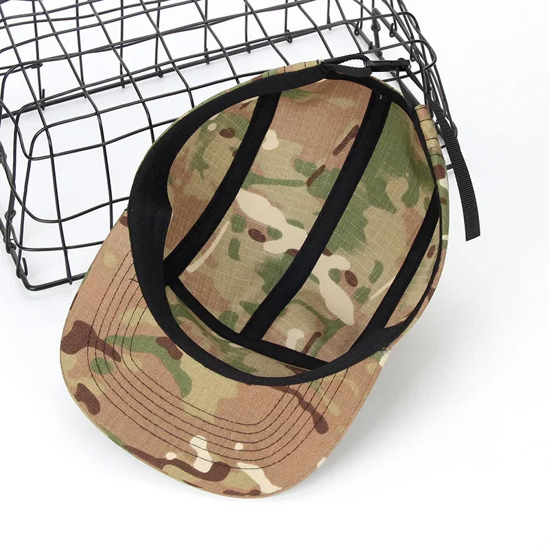 Corduroy 5 Panel Baseball Caps for Men Women Caja Misteriosa Camouflage Hiphop Skateboard Camo Snapback Hats