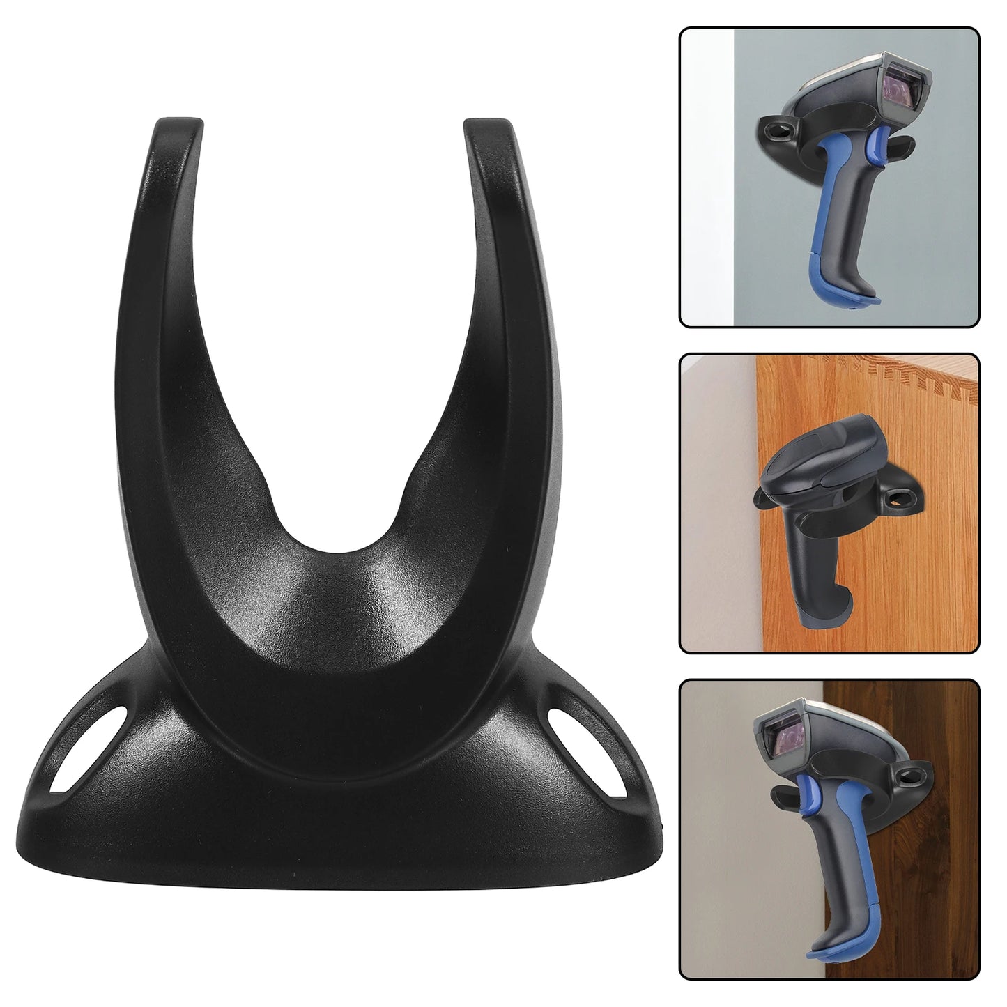 Barcode Scanner Holder Wall Mount Stand Secure Fit Various Models Flexible Design Easy Setup Office Warehouse Use