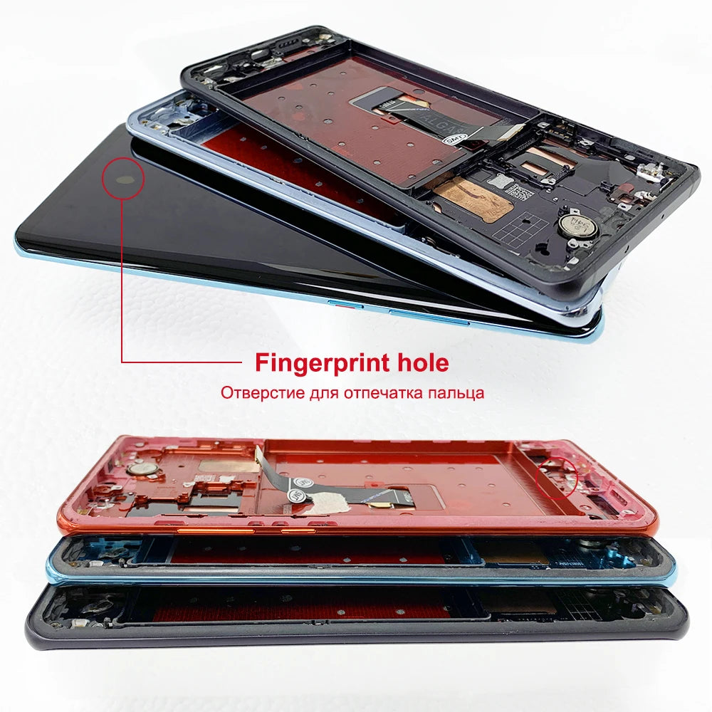 P30 Pro Display with Fingerprints, New AMOLED for Huawei P30 Pro VOG-L29 VOG-L09 Lcd Display Touch Screen Digitizer Replacement