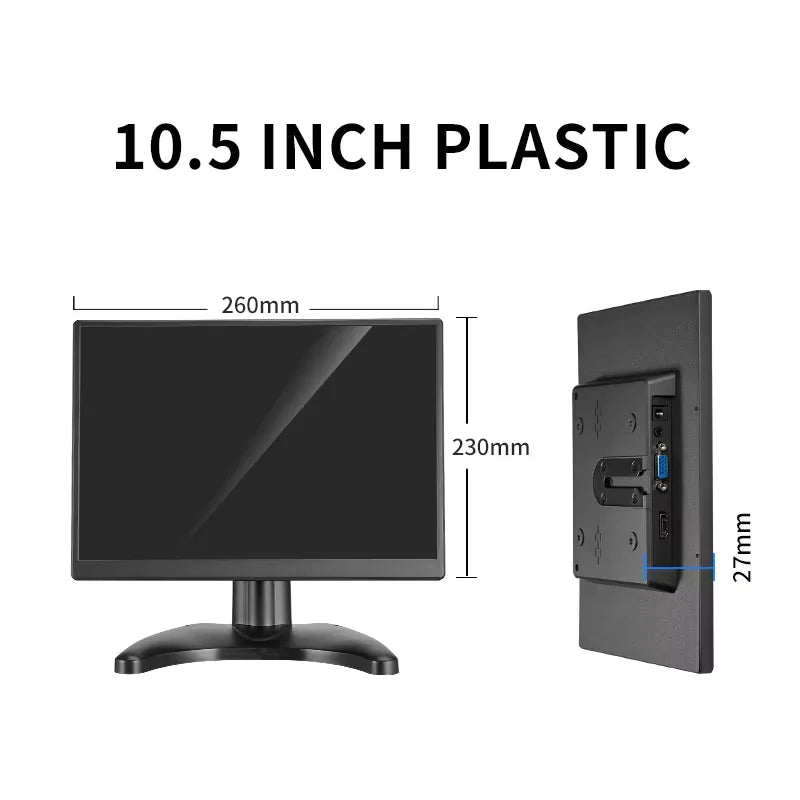 10.5 Inch CCTV Security Monitor 15:10 TFT LCD Screen 1920*1280 FHD Small TV Computer Display for PC CCTV With HDM VGA Interface