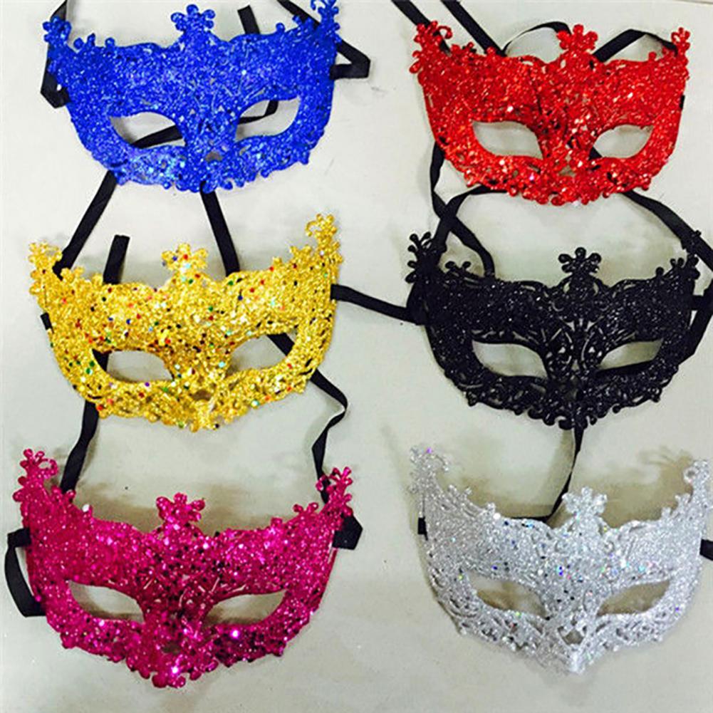 Cosplay Face Covers Party Mask Glitter Shinny Women Ribbon Mysterious Eye Cover For Masquerade Luxury Venetian Mask Halloween