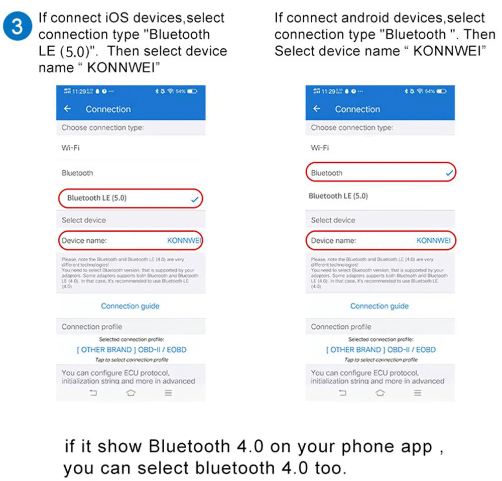 Konnwei Bluetooth 5.0 ELM327 V1.5 OBD2 Scanner KW906 OBDII Auto Diagnostic-Tools ELM 327 V 1.5 OBD 2 Car Code Readers Scan Tools