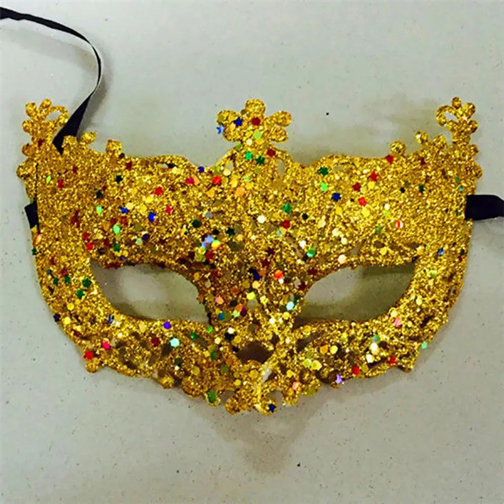 Cosplay Face Covers Party Mask Glitter Shinny Women Ribbon Mysterious Eye Cover For Masquerade Luxury Venetian Mask Halloween