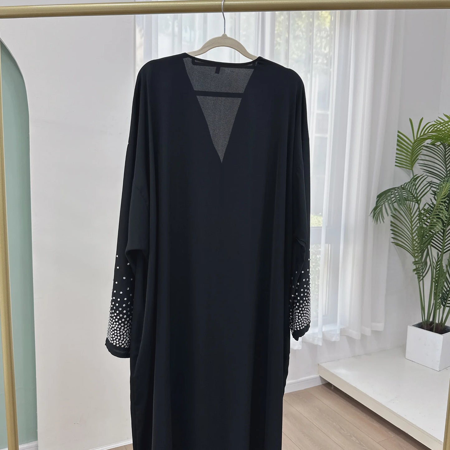 Eid Muslim Diamond Abaya for Women Button Cardigan Up Jalabiya Ramadan Dress 2024 Ramadan Caftan Party Long Robe Vestido Largos