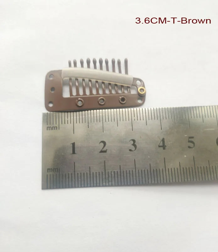 50pcs 2.3cm-3.6cm Black Brown Color Wig Clips Snap Clip For Hair Extension Wig Weft Wig PP Hairpins Large Clips Styling Tools