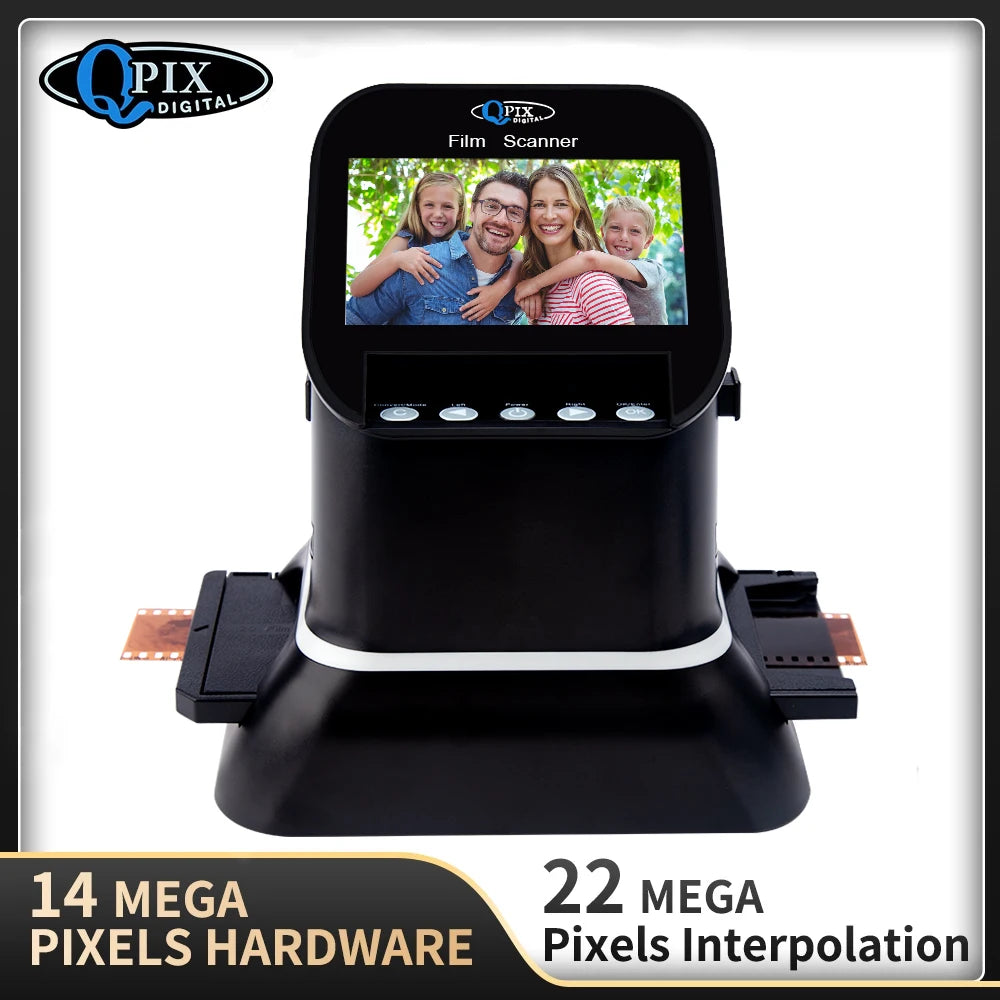 High Resolution 120 Film Scanner 22 Mega pixels Slide Negative Photo Scanner Digital 35mm 135 126KPK Film Converter 4.3"LCD