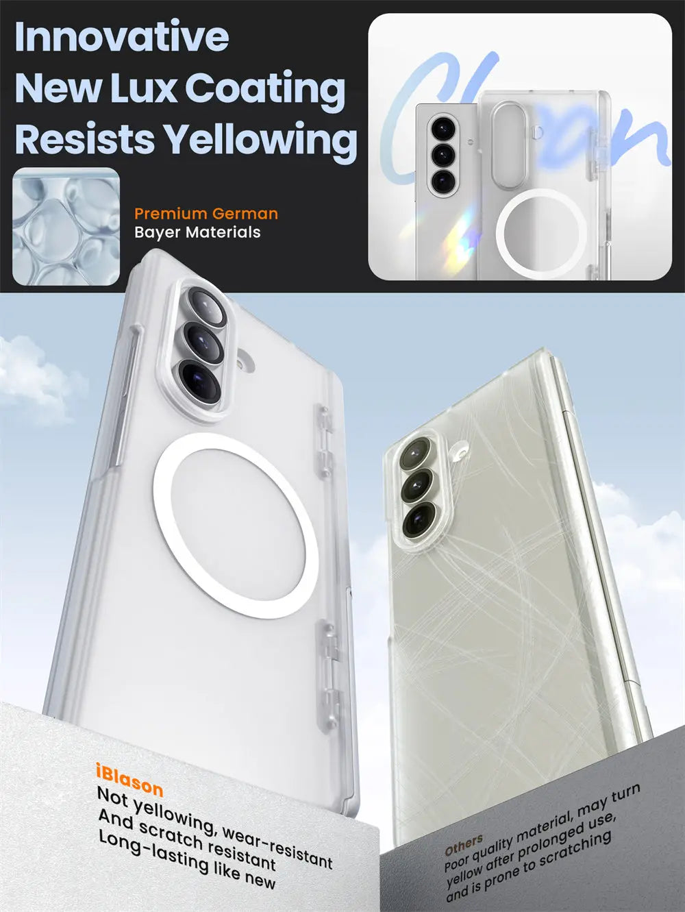 For Samsung Galaxy Z Fold 7 Case I-BLASON Cosmo Full Protective Hinge Protection Magnetic Case With MagSafe Stand & S Pen Holder