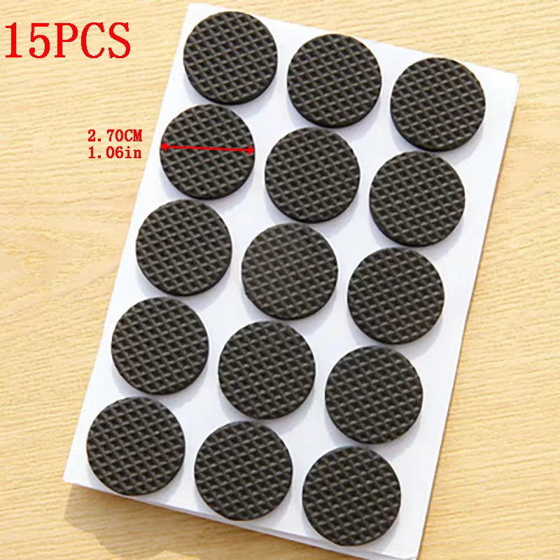 1/6/15/24pcs Furniture Pads, Adhesive Rubber DIY Furniture Feet Pad, Table Legs Stools, Chairs Mats, Table And Chair Foot Protec