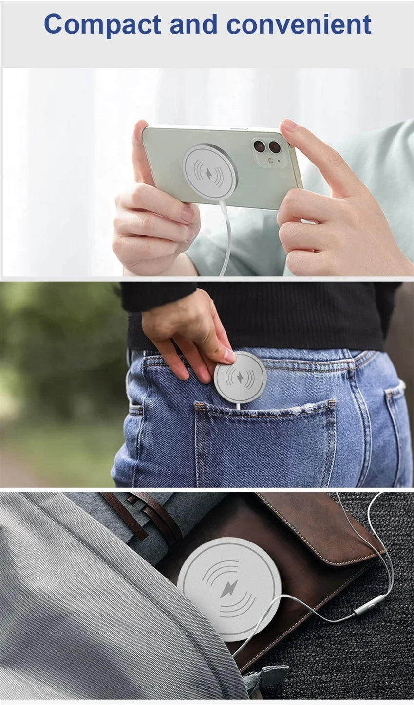 100W Magnetic Wireless Charger Pad For iPhone 16 15 14 13 12 Pro Max Mini Induction Fast Wireless Charging Dock Station Charger