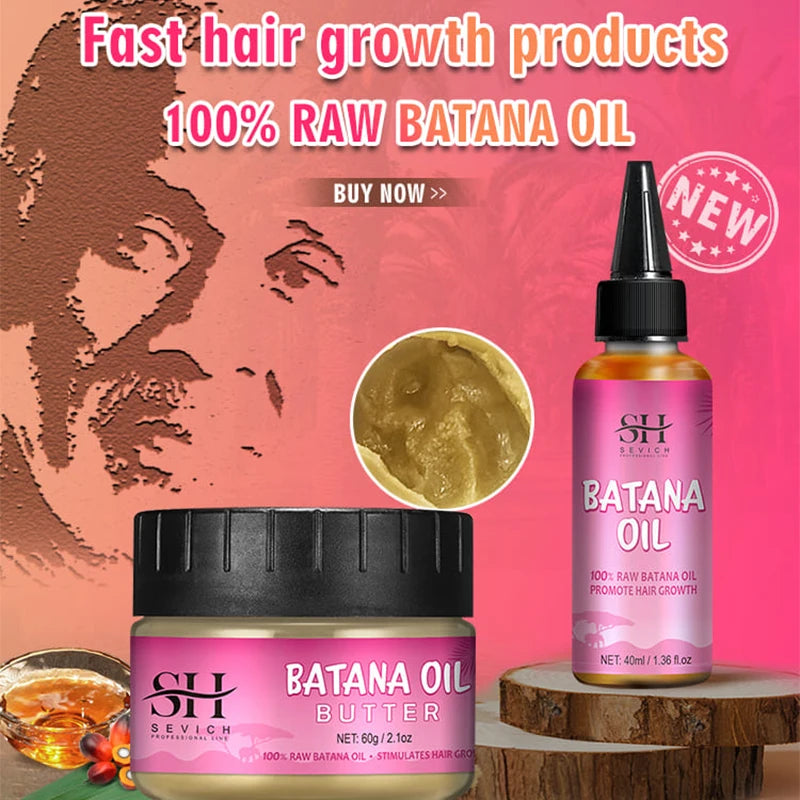 100% Pure Batana Oil From Honduras Natural Batana Butter For Hair Growth Alopecia Areata Hair Loss Treatment For Men & Women