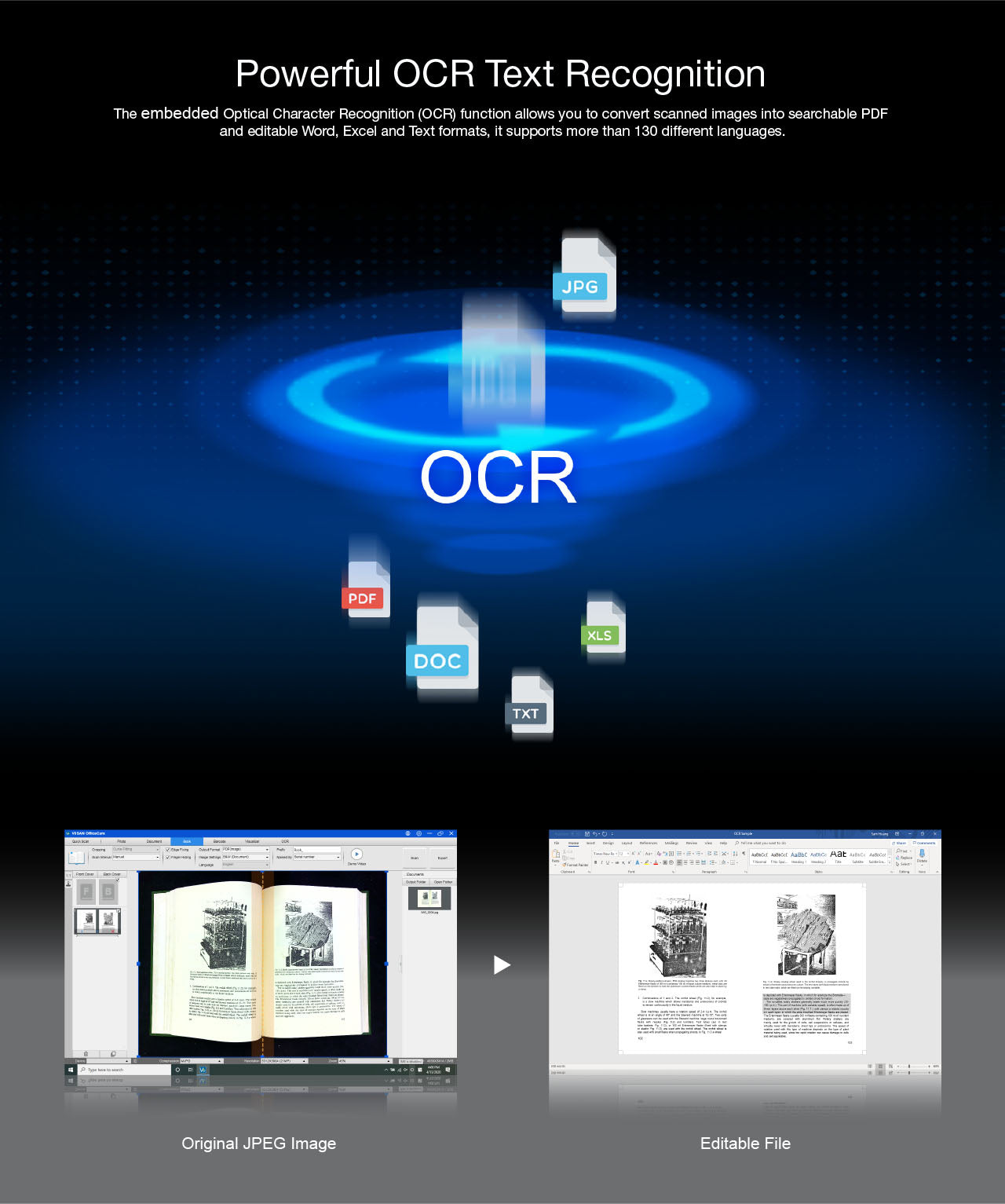 VIISAN S21 CaptureA2 27MP High Resolution HD Camera Book Document Scanner  Auto Flatte Height  Multi Language OCR  Windows Macos