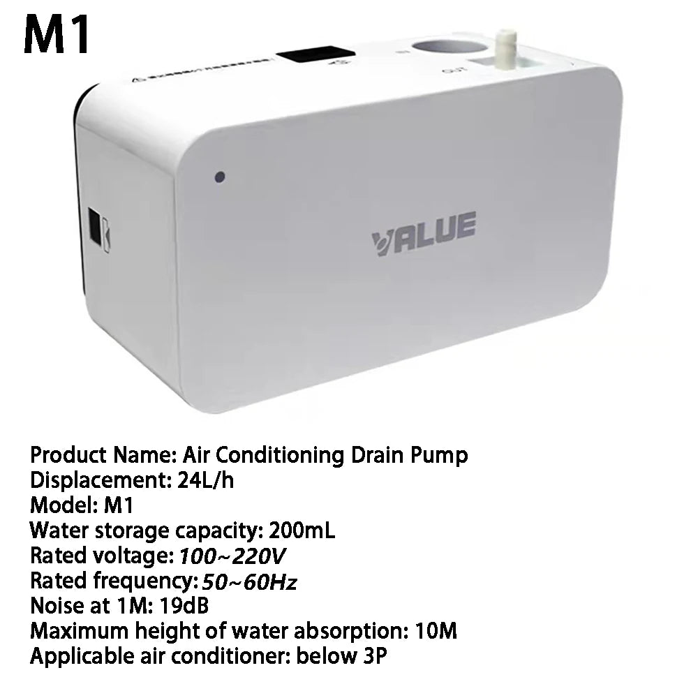 110V/220V Air Conditioner Drainage Pump Automatic Ultra-quiet Condensate Removal Lift Pumps For 1-3P On-hook Air Conditioner