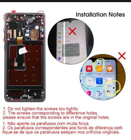 P30 Pro Display with Fingerprints, New AMOLED for Huawei P30 Pro VOG-L29 VOG-L09 Lcd Display Touch Screen Digitizer Replacement