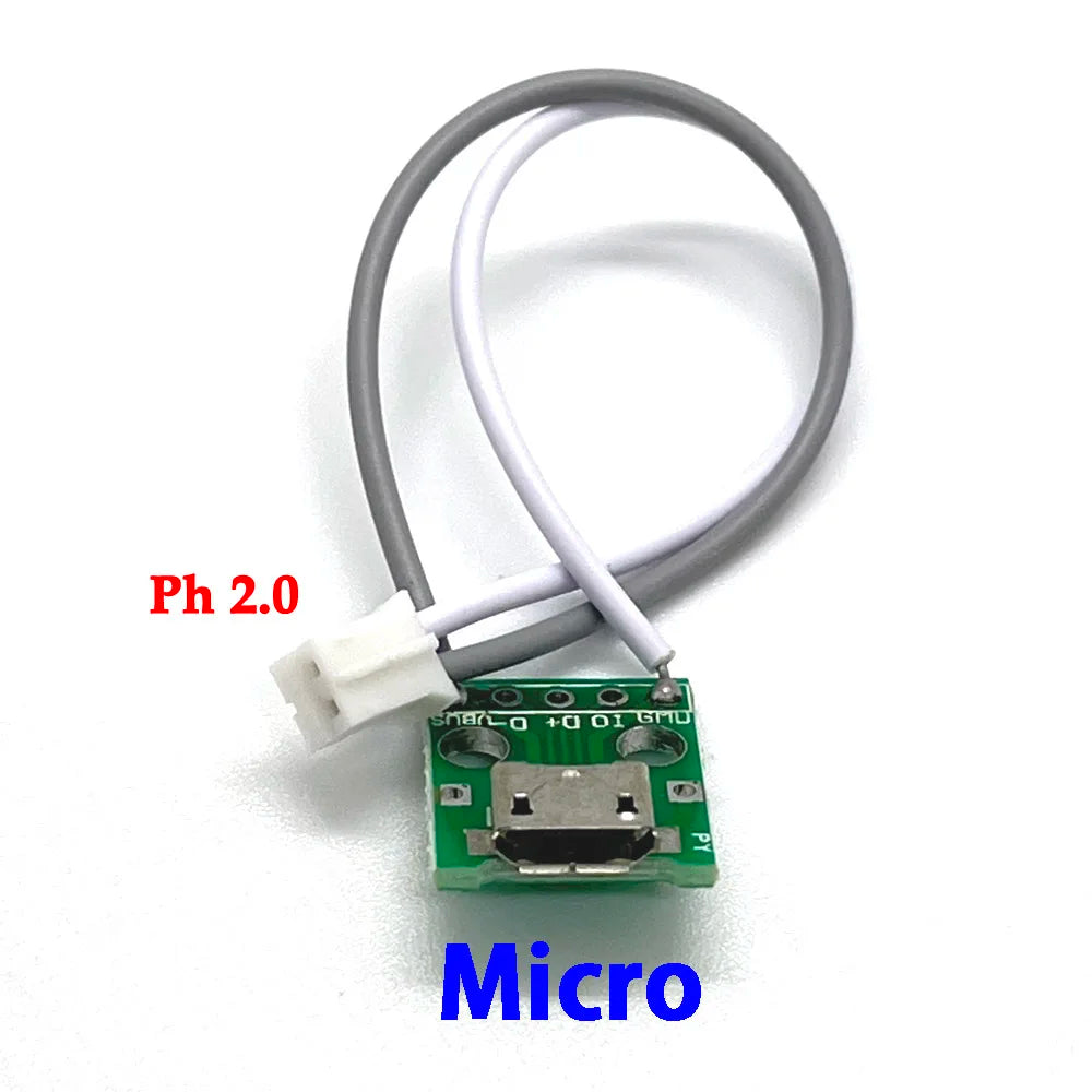 2A Micro USB Jack 3.1 Type-C 5V Female Connector Jack Charging Port USB Type C Socket With solder wire PH2.0 Screw fixing plate