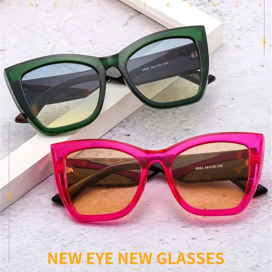 2024 New Vintage Cat Eye Sunglasses Women Men Fashion Retro Sun Glassses Luxury Brand Designer Eyewear UV400 Shades Oculos De So