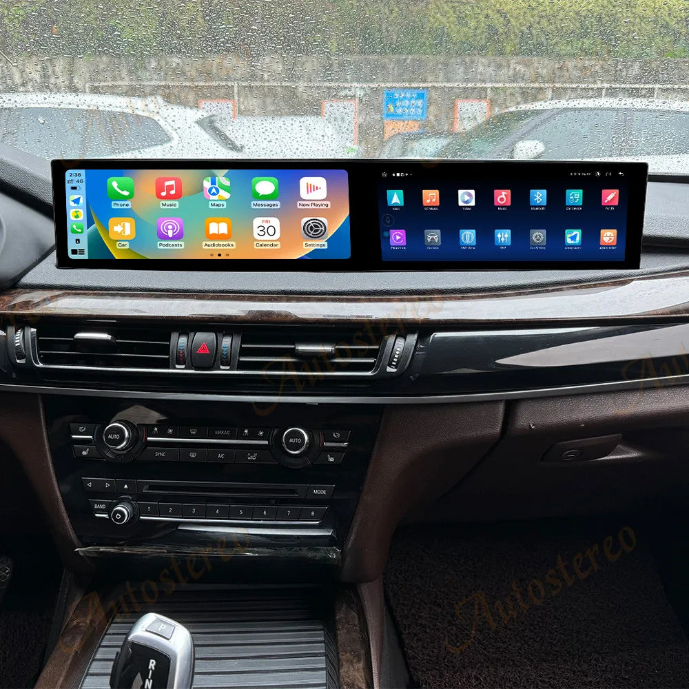 ID8 Dual Screen Carplay Android 13 For BMW X5 F15 X6 F16 X5M X6M 2014-2019 Car Multimedia Player GPS Navigation Head Unit Media