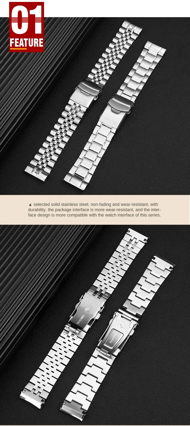 Solid stainless wristband for Seiko steel Wrist strap abalone turtle SRPE99K1 srpa21 srp777 srpc25 men's metal watchband 22mm