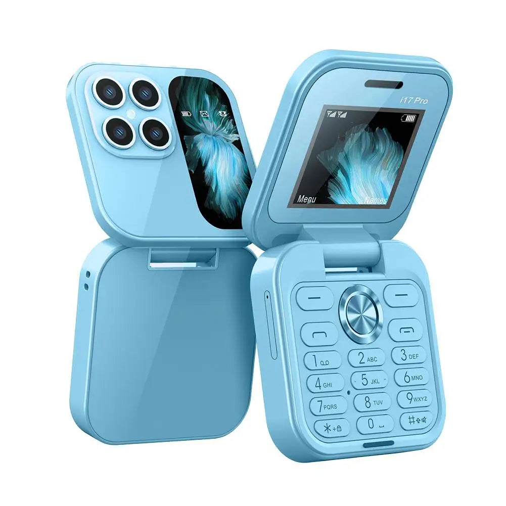 Small Foldable Mobile Phone Auto Call Record Speed Dial Dual SIM Card High Definition Rear Camera Flip Telephones Cellphones