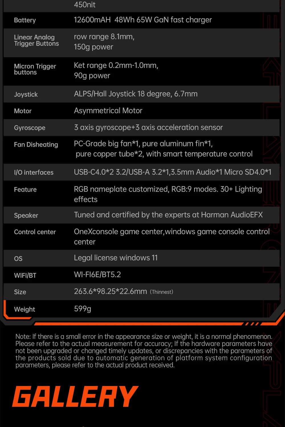 OneXPlayer OneXFly F1 Pro AMD AI 9 HX 365 370 OLED 144Hz Screen Gaming Handheld Console 3A Gamepad 7” PC Game Computer Laptop