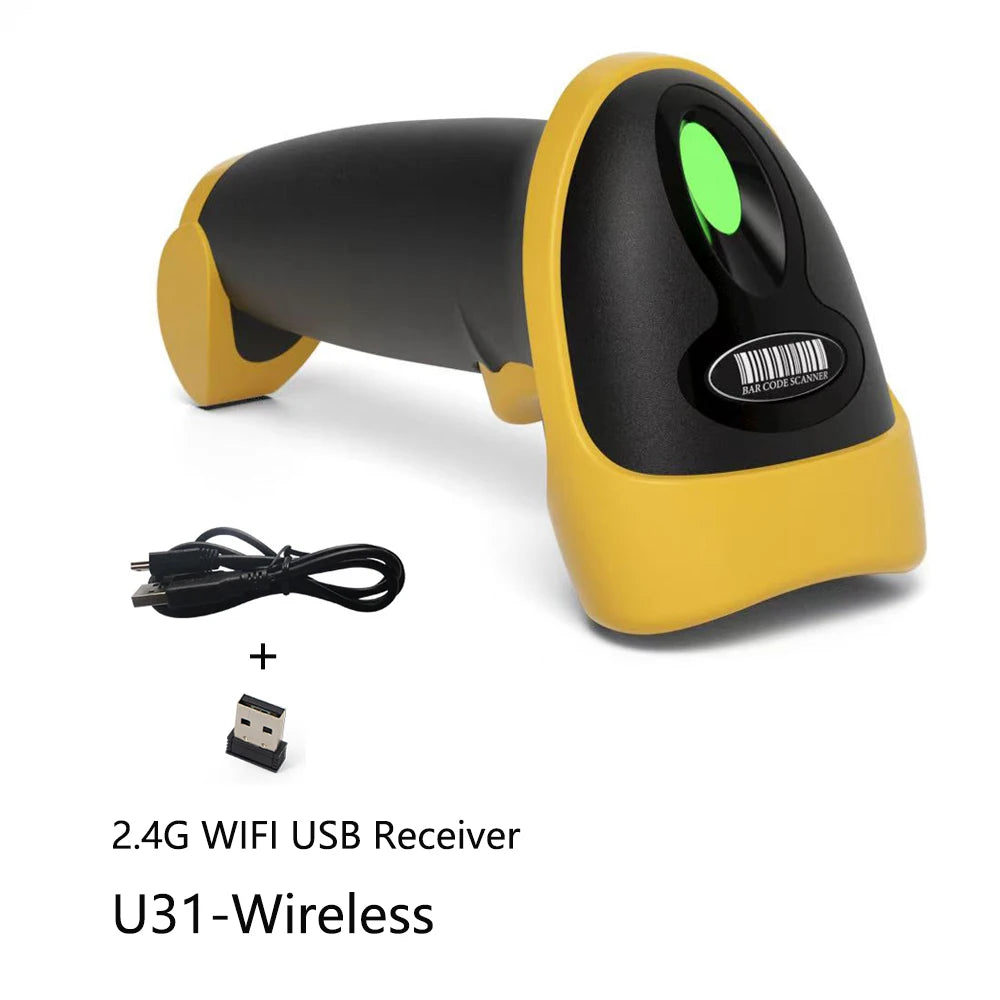 2D 1D Barcode Scanner Wired/2.4G Wireless/Bluetooth Bar Code Reader Handheld Portable Scanning For Supermarket Logistics Product