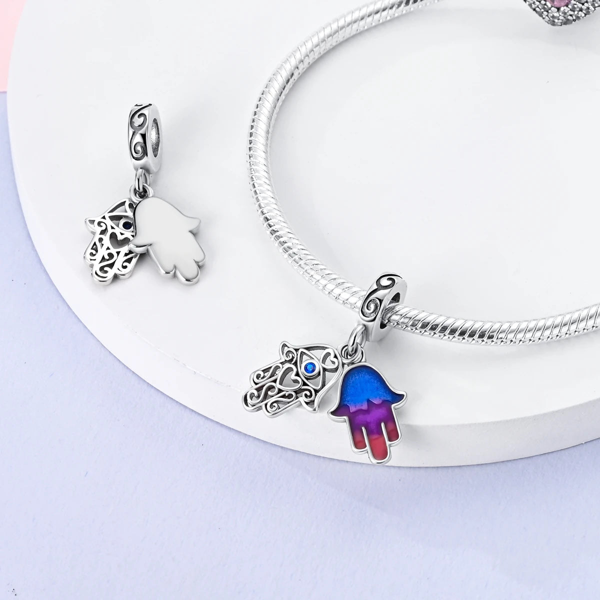 925 Silver Plated Firefly Pizza Cake Charms Fit Original Pandora Bracelet Making Fashion Jewelry