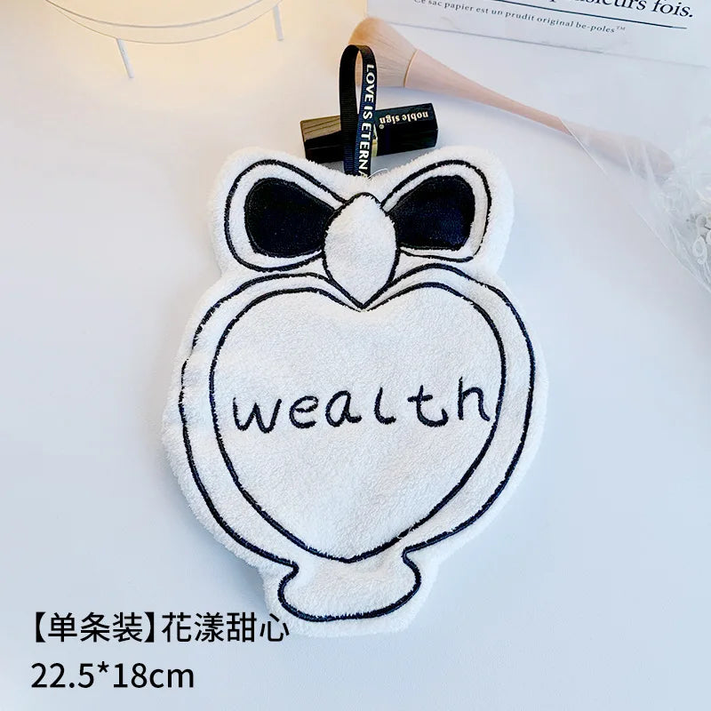 Thickened Flower Perfume Style Towel Bathroom Kitchen Quick-drying Creative Absorbent Towel Household Hotel Hanging Hand Towel