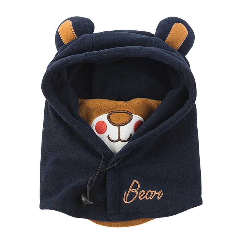 Lemonkid Kids Cartoon Animal Masked Hat Children Autumn Winter Warm Caps Child Girls Beanie Hats Boys Cycling Windproof Cap