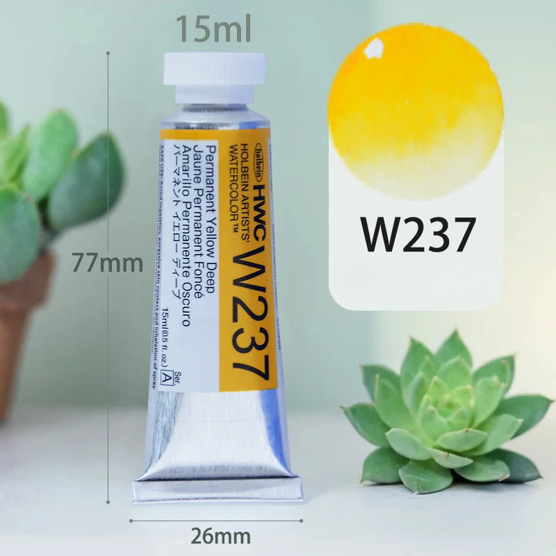 15ml Holbein Liquid Tube Packaging Watercolor Pigment Art Students Outdoor Sketch Speciality Painting Colored Fill Materials