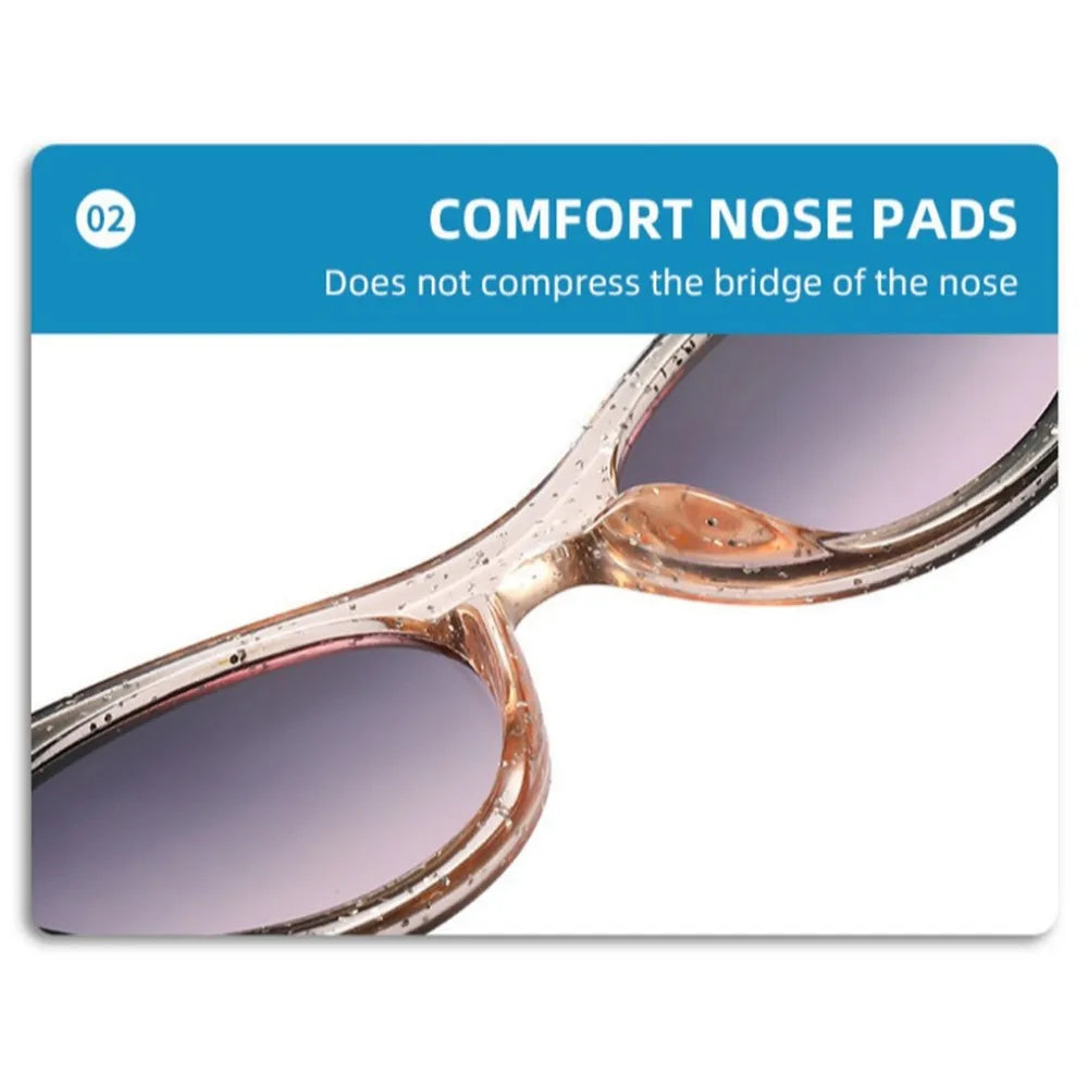 KLASSNUM Women 2024 Trendy Cat Eye Sunglasses Y2K Bowknot Frame Sun Glassses Luxury Brand Designer Gradient Eyewear Anti UV400