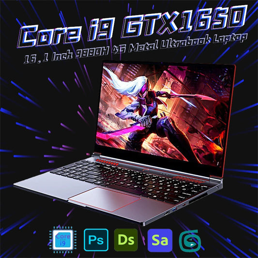 16.1 Inch Gaming Laptop Computer RTX4050 6G Intel Core i9-13900H i9-10885H windows11 RAM Max 64GB DDR4 2*M.2 NVME 4TB SSD WiFi